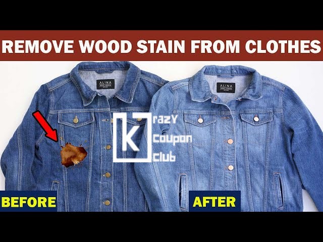 how to get wood stain out of clothes